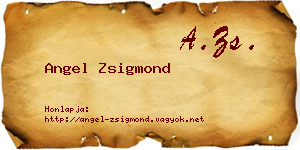 Angel Zsigmond névjegykártya