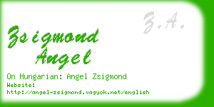 zsigmond angel business card